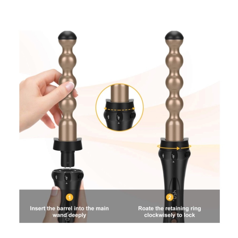 Prizm 5-in-1 Curling Iron Wand Set - Picture 3 of 12